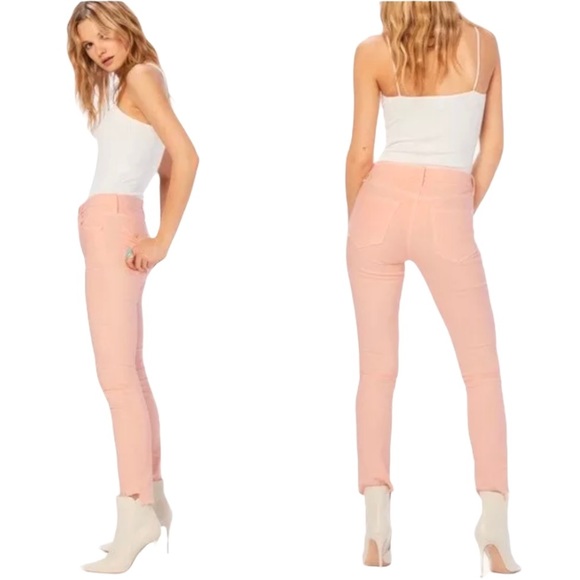 MOTHER Denim - Mother The Looker Ankle Step Fray Hem Jean Pink 28